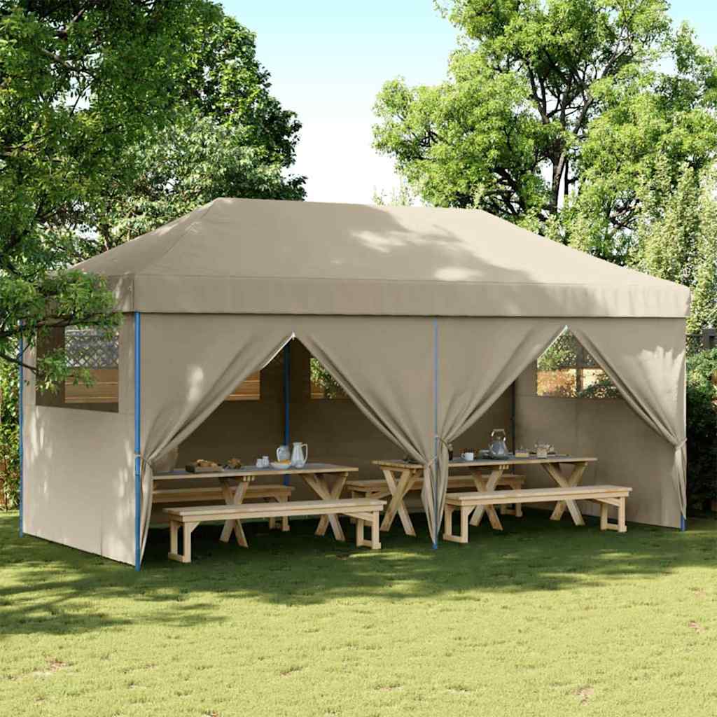 Party Tent Pop-up Taupe 580 x 292 x 315 cm Oxford Fabric