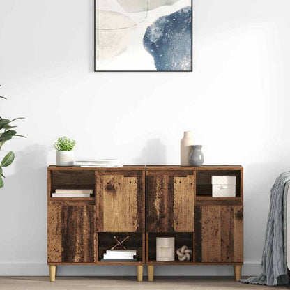 Sideboards 2 pcs Old Wood 60 x 35 x 70 cm Engineered Wood