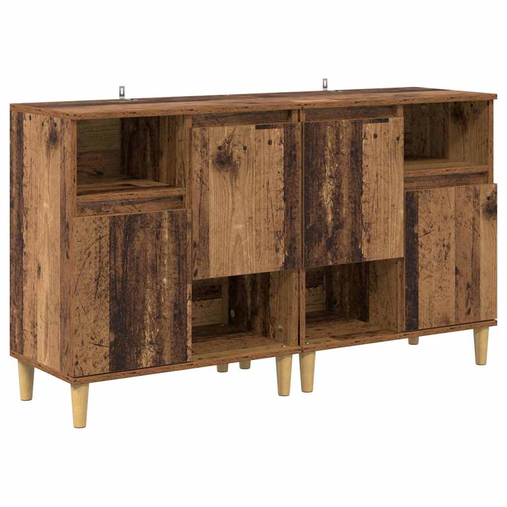 Sideboards 2 pcs Old Wood 60 x 35 x 70 cm Engineered Wood