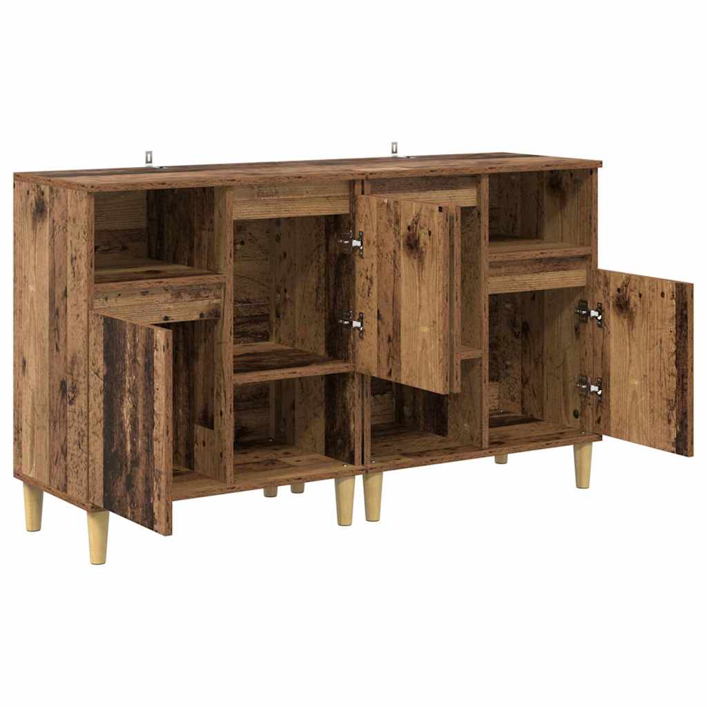 Sideboards 2 pcs Old Wood 60 x 35 x 70 cm Engineered Wood