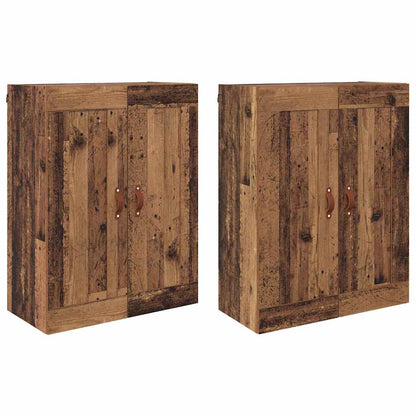 Wall-mounted Cabinet 2 pcs Old Wood 69.5 x 34 x 90 cm
