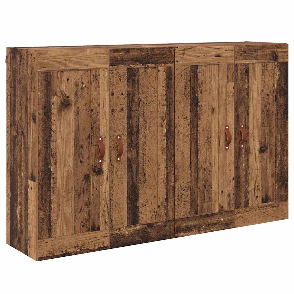 Wall-mounted Cabinet 2 pcs Old Wood 69.5 x 34 x 90 cm