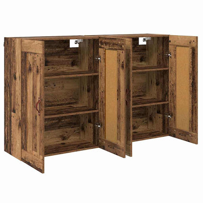 Wall-mounted Cabinet 2 pcs Old Wood 69.5 x 34 x 90 cm