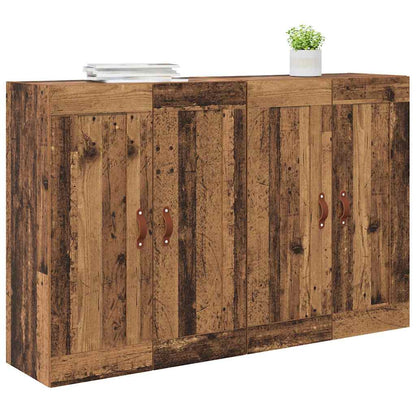 Wall-mounted Cabinet 2 pcs Old Wood 69.5 x 34 x 90 cm