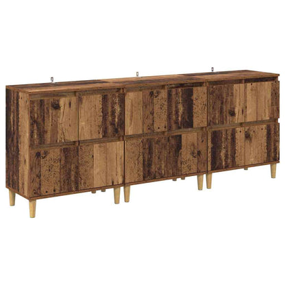 Sideboards 3 pcs Old Wood 60 x 35 x 70 cm Engineered Wood