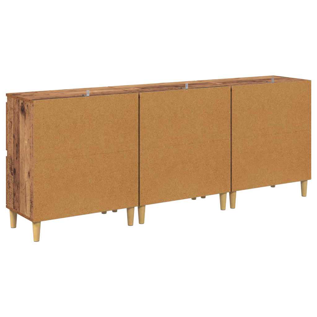 Sideboards 3 pcs Old Wood 60 x 35 x 70 cm Engineered Wood