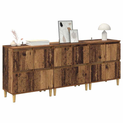 Sideboards 3 pcs Old Wood 60 x 35 x 70 cm Engineered Wood