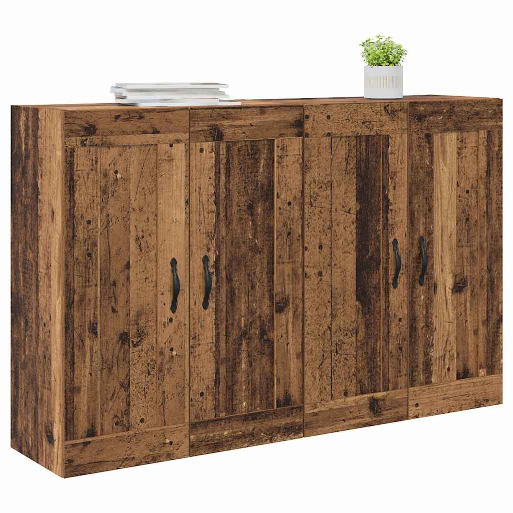Wall-mounted Cabinet 2 pcs Old Wood 69.5 x 34 x 90 cm
