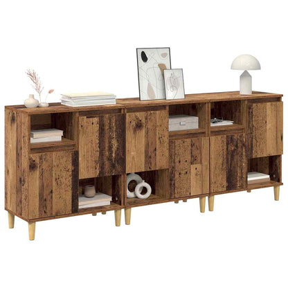 Sideboards 3 pcs Old Wood 60 x 35 x 70 cm Engineered Wood