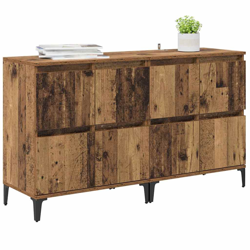 Sideboards 2 pcs Old Wood 60 x 35 x 70 cm Engineered Wood
