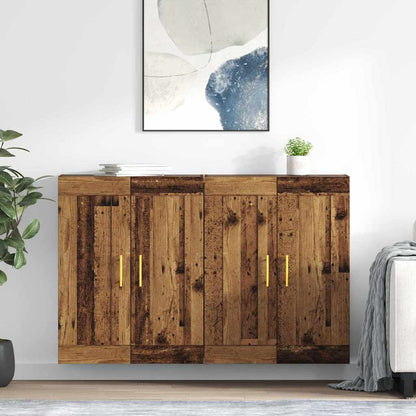 Wall-mounted Cabinet 2 pcs Old Wood 69.5 x 34 x 90 cm