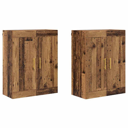 Wall-mounted Cabinet 2 pcs Old Wood 69.5 x 34 x 90 cm