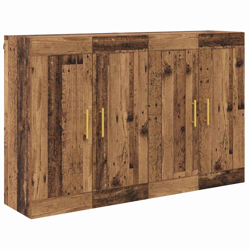 Wall-mounted Cabinet 2 pcs Old Wood 69.5 x 34 x 90 cm