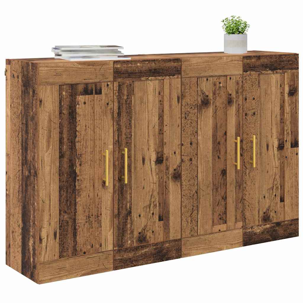 Wall-mounted Cabinet 2 pcs Old Wood 69.5 x 34 x 90 cm