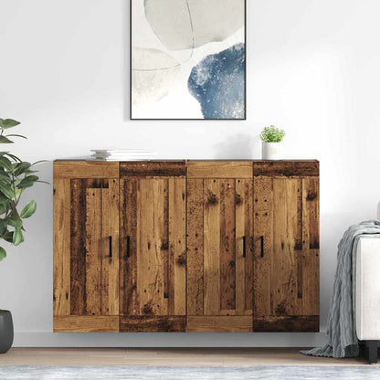 Wall-mounted Cabinet 2 pcs Old Wood 69.5 x 34 x 90 cm