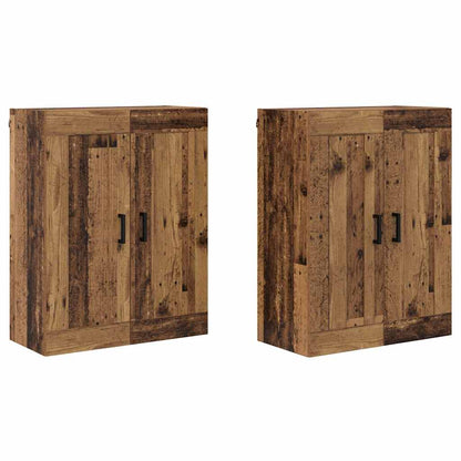 Wall-mounted Cabinet 2 pcs Old Wood 69.5 x 34 x 90 cm