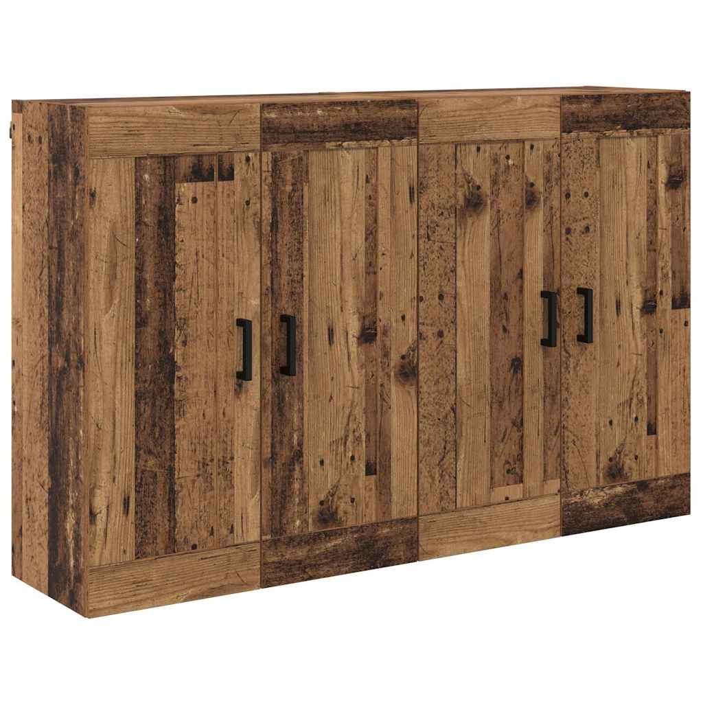 Wall-mounted Cabinet 2 pcs Old Wood 69.5 x 34 x 90 cm