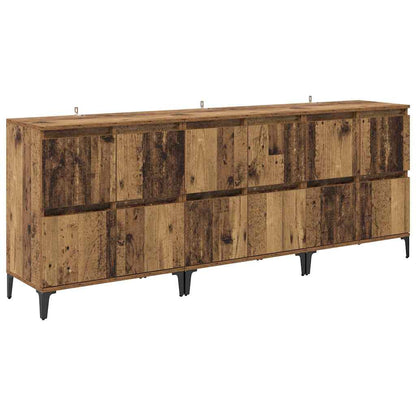 Sideboards 3 pcs Old Wood 60 x 35 x 70 cm Engineered Wood