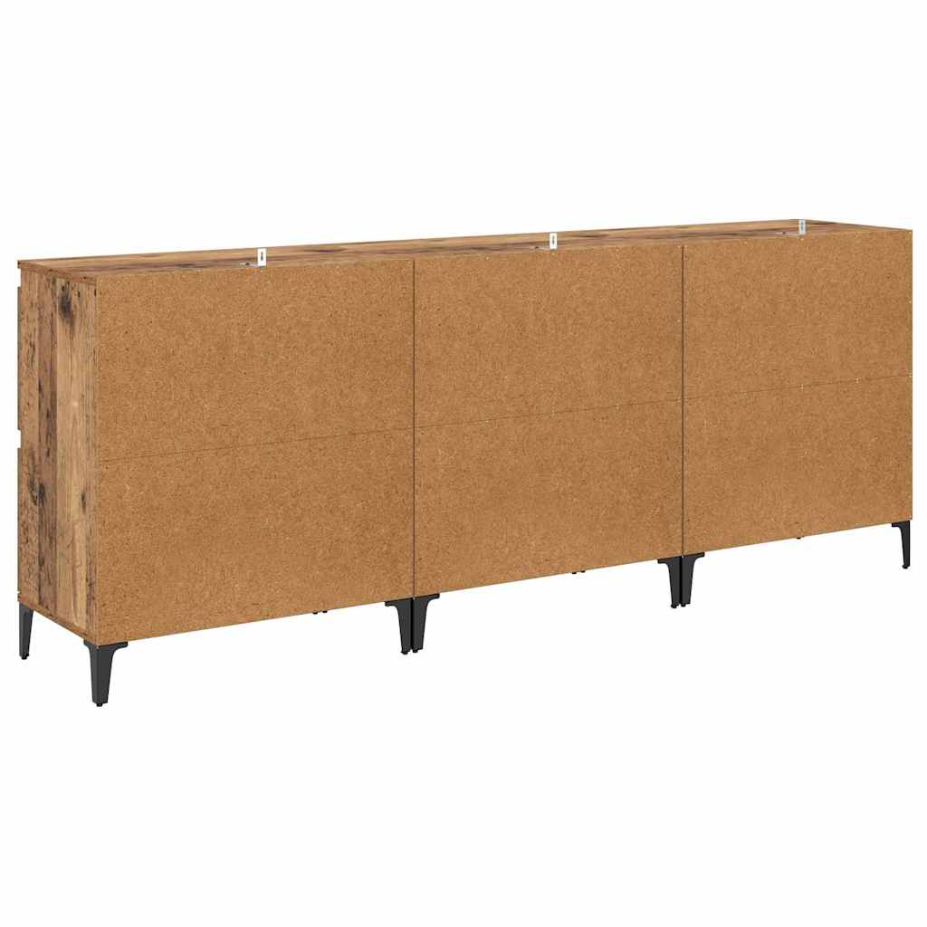 Sideboards 3 pcs Old Wood 60 x 35 x 70 cm Engineered Wood