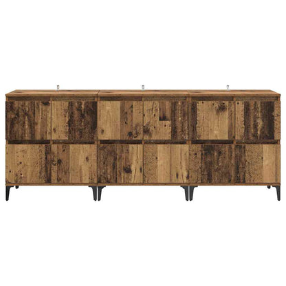 Sideboards 3 pcs Old Wood 60 x 35 x 70 cm Engineered Wood