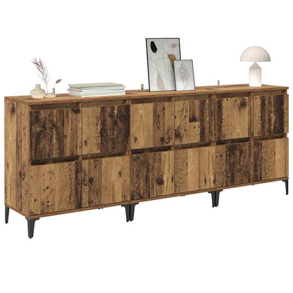 Sideboards 3 pcs Old Wood 60 x 35 x 70 cm Engineered Wood