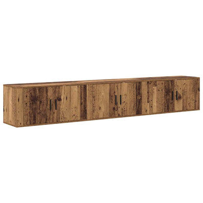Wall-mounted TV Cabinet Set 3 pcs Old Wood Engineered Wood