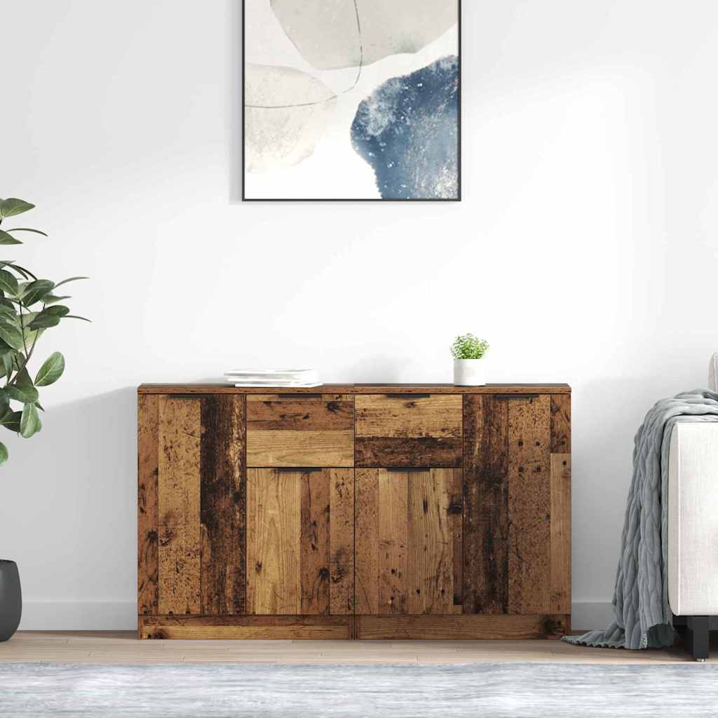 Sideboards 2 pcs Old Wood 60 x 30 x 70 cm Engineered Wood