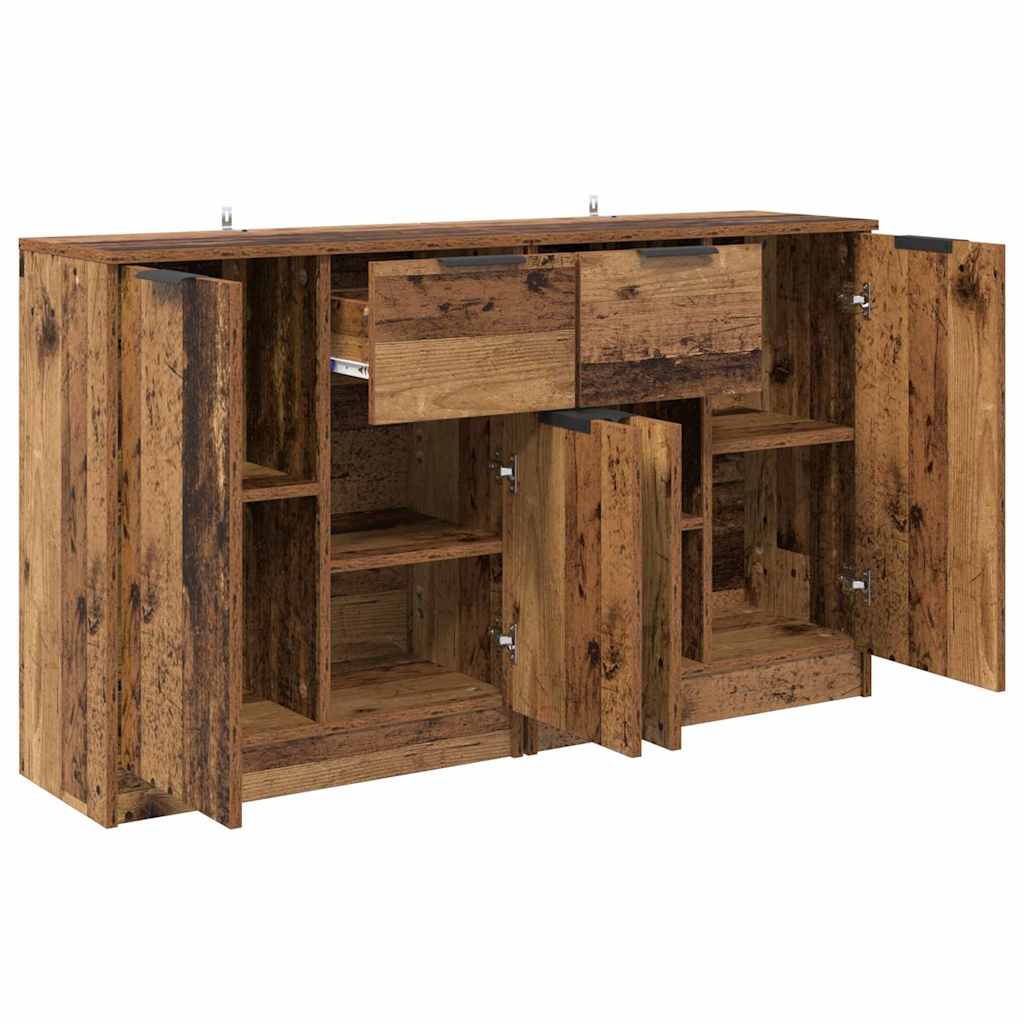 Sideboards 2 pcs Old Wood 60 x 30 x 70 cm Engineered Wood