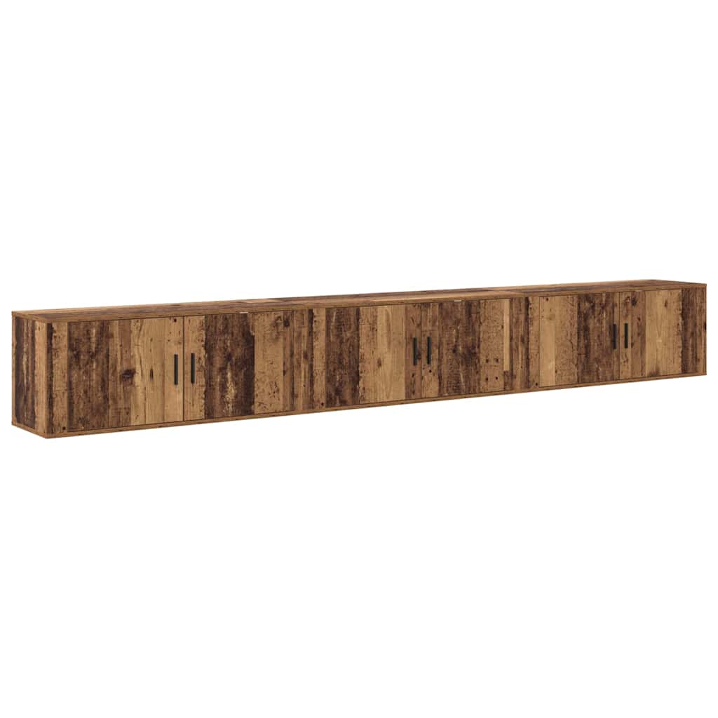 Wall-mounted TV Cabinet Set 3 pcs Old Wood 100 x 34.5 x 40 cm
