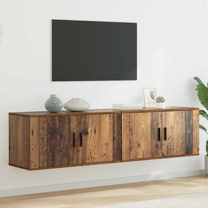 Wall-mounted TV Cabinet Set 2 pcs Old Wood Engineered Wood