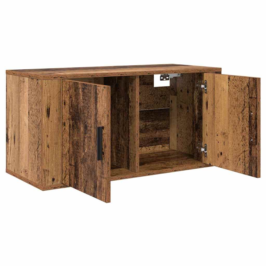 Wall-mounted TV Cabinet Set 2 pcs Old Wood 80 x 34.5 x 40 cm