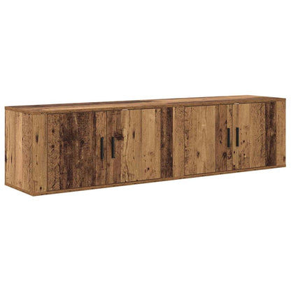 Wall-mounted TV Cabinet Set 2 pcs Old Wood 80 x 34.5 x 40 cm