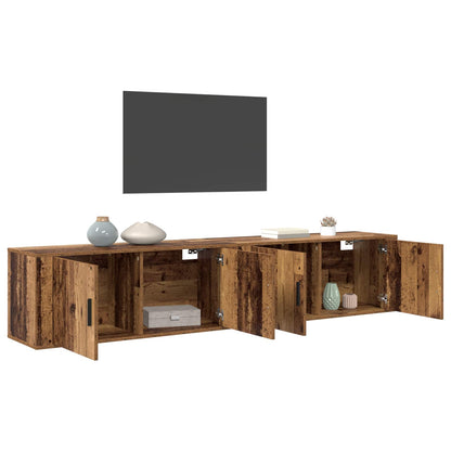 Wall-mounted TV Cabinet Set 2 pcs Old Wood 100 x 34.5 x 40 cm