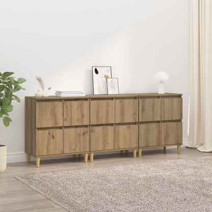Sideboards 3 pcs Artisan Oak 60 x 35 x 70 cm Engineered Wood