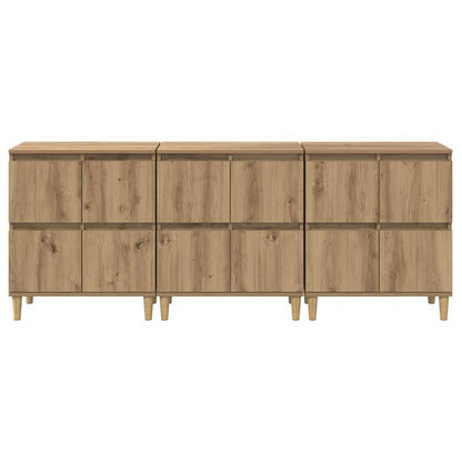 Sideboards 3 pcs Artisan Oak 60 x 35 x 70 cm Engineered Wood
