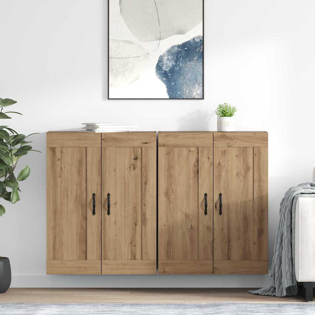 Wall-mounted Cabinet 2 pcs Artisan Oak 69.5 x 34 x 90 cm