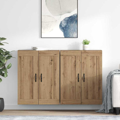 Wall-mounted Cabinet 2 pcs Artisan Oak 69.5 x 34 x 90 cm