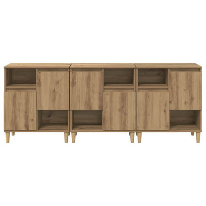 Sideboards 3 pcs Artisan Oak 60 x 35 x 70 cm Engineered Wood