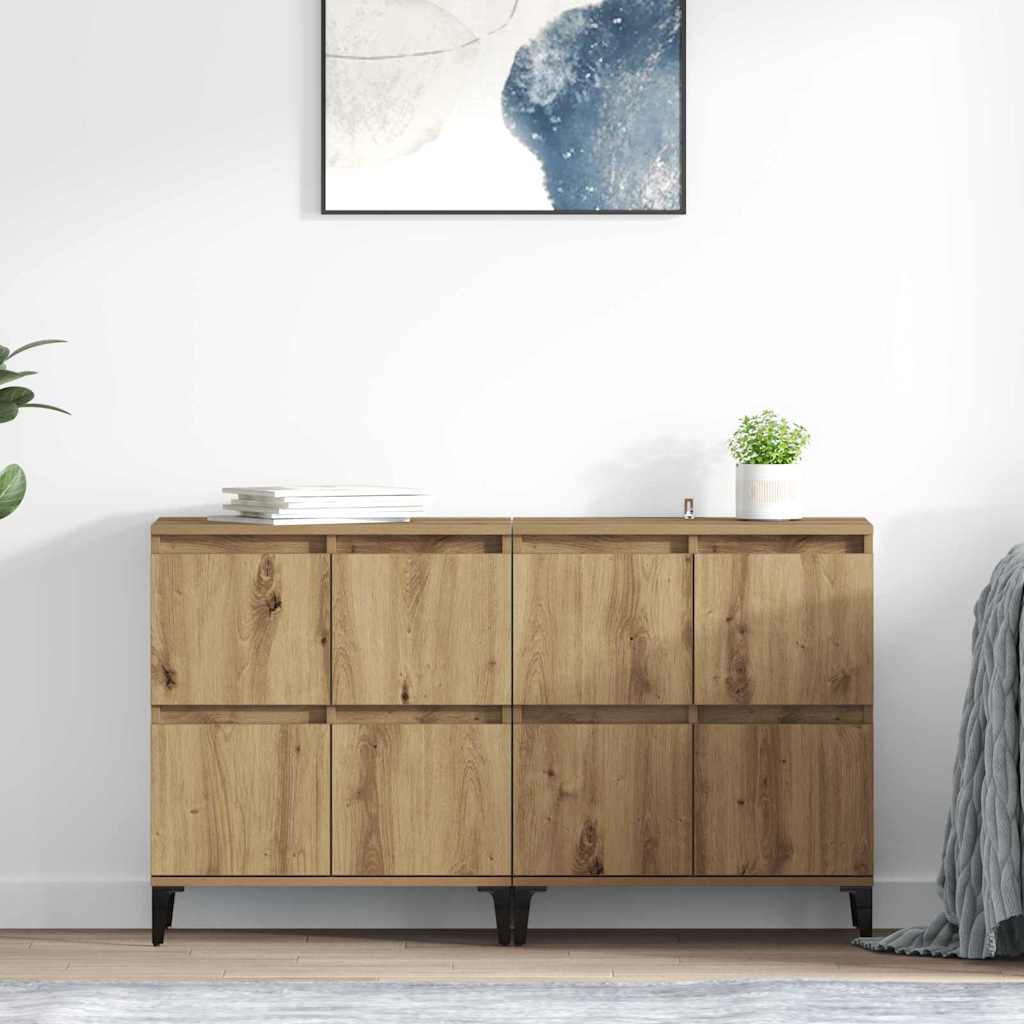 Sideboards 2 pcs Artisan Oak 60 x 35 x 70 cm Engineered Wood