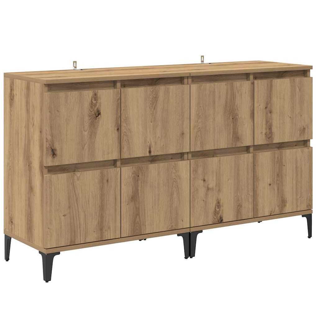Sideboards 2 pcs Artisan Oak 60 x 35 x 70 cm Engineered Wood