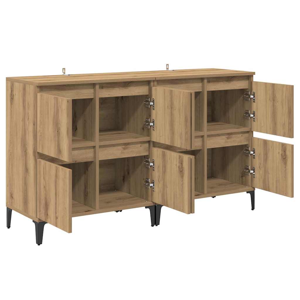 Sideboards 2 pcs Artisan Oak 60 x 35 x 70 cm Engineered Wood