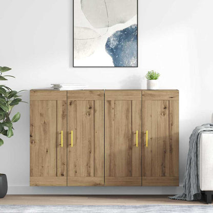 Wall-mounted Cabinet 2 pcs Artisan Oak 69.5 x 34 x 90 cm