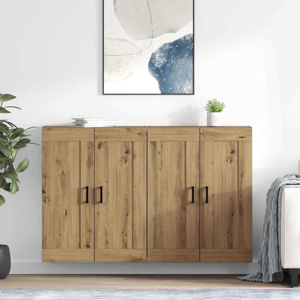Wall-mounted Cabinet 2 pcs Artisan Oak 69.5 x 34 x 90 cm