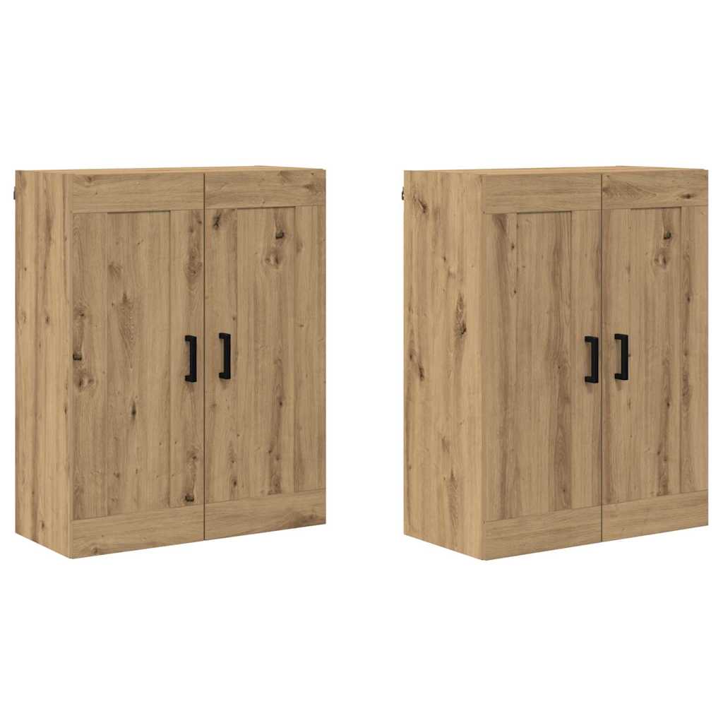 Wall-mounted Cabinet 2 pcs Artisan Oak 69.5 x 34 x 90 cm