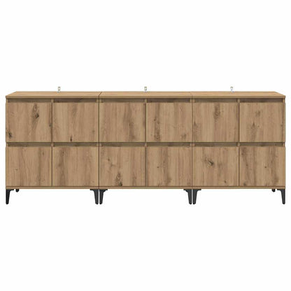 Sideboards 3 pcs Artisan Oak 60 x 35 x 70 cm Engineered Wood