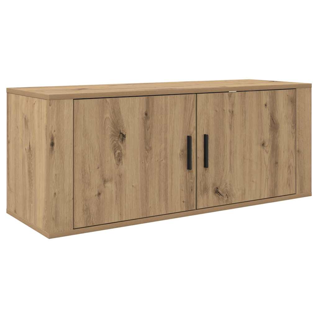 Wall-mounted TV Cabinet Set Artisan Oak Engineered Wood