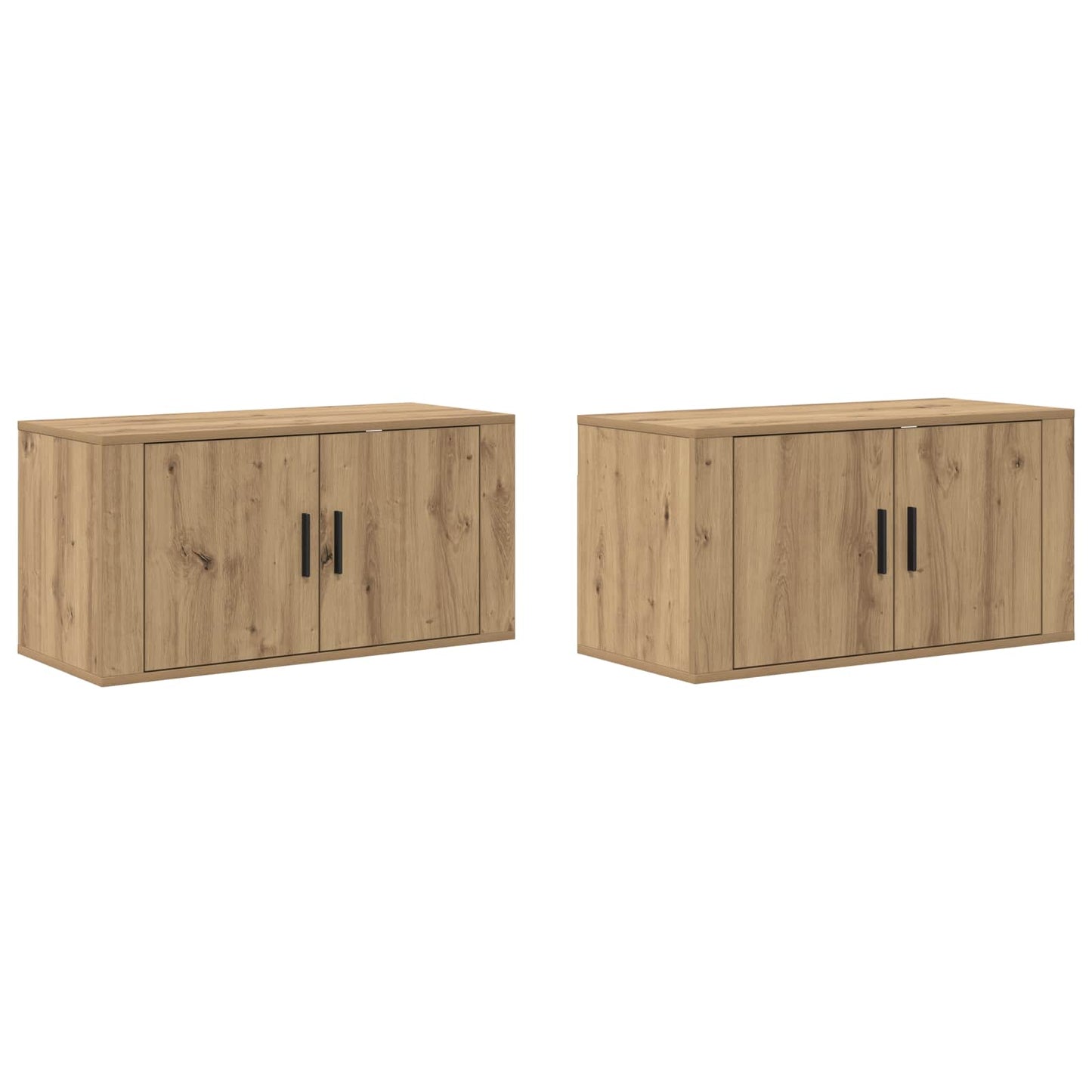 Wall-mounted TV Cabinet Set 2 pcs Artisan Oak 80 x 34.5 x 40 cm