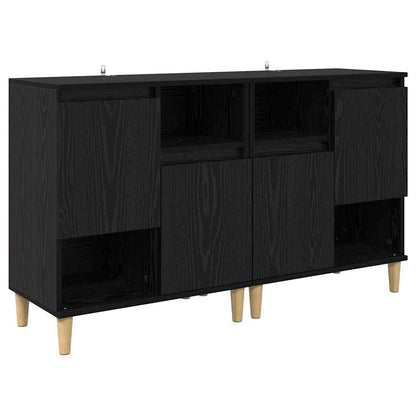 Sideboards 2 pcs Black Oak 60 x 35 x 70 cm Engineered Wood