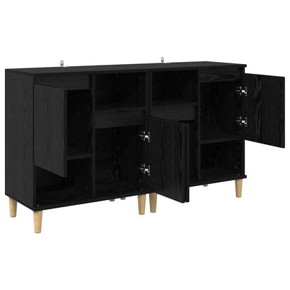 Sideboards 2 pcs Black Oak 60 x 35 x 70 cm Engineered Wood