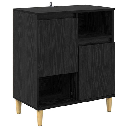 Sideboards 2 pcs Black Oak 60 x 35 x 70 cm Engineered Wood